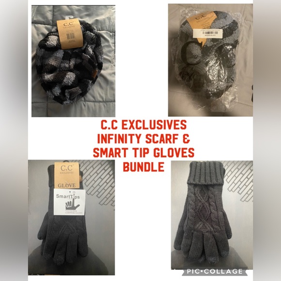 C.C Exclusives infinity scarf, and smart tip gloves set - Picture 1 of 13